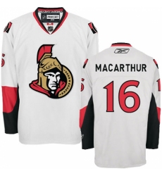 Youth Reebok Ottawa Senators #16 Clarke MacArthur Authentic White Away NHL Jersey