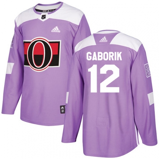 Men's Adidas Ottawa Senators #12 Marian Gaborik Authentic Purple Fights Cancer Practice NHL Jersey Men's Adidas Ottawa Senators #12 Marian Gaborik Authentic Purple Fights Cancer Practice NHL Jersey