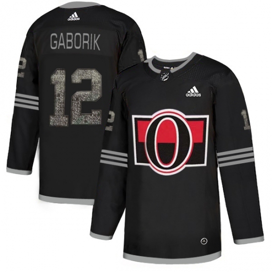 Men's Adidas Ottawa Senators #12 Marian Gaborik Black_1 Authentic Classic Stitched NHL Jersey Men's Adidas Ottawa Senators #12 Marian Gaborik Black_1 Authentic Classic Stitched NHL Jersey