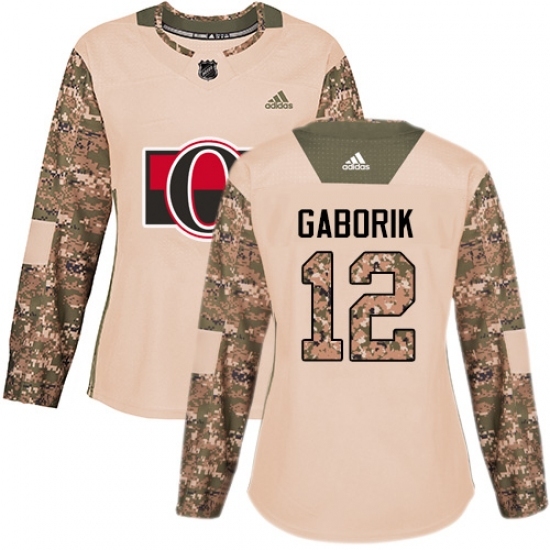 Women's Adidas Ottawa Senators #12 Marian Gaborik Authentic Camo Veterans Day Practice NHL Jersey Women's Adidas Ottawa Senators #12 Marian Gaborik Authentic Camo Veterans Day Practice NHL Jersey