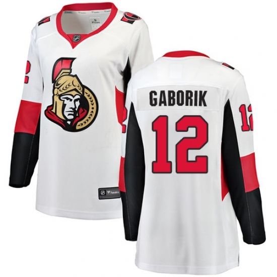 Women's Ottawa Senators #12 Marian Gaborik Fanatics Branded White Away Breakaway NHL Jersey Women's Ottawa Senators #12 Marian Gaborik Fanatics Branded White Away Breakaway NHL Jersey