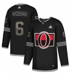 Men's Adidas Ottawa Senators #6 Chris Wideman Black Classic Stitched NHL Jersey