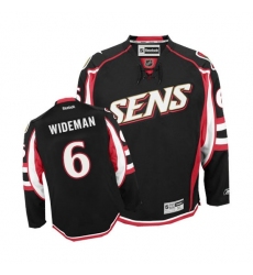 Women's Reebok Ottawa Senators #6 Chris Wideman Authentic Black Third NHL Jersey