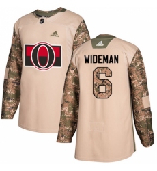 Youth Adidas Ottawa Senators #6 Chris Wideman Authentic Camo Veterans Day Practice NHL Jersey
