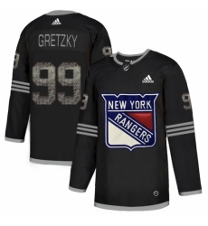 Men's Adidas New York Rangers #99 Wayne Gretzky Black Authentic Classic Stitched NHL Jersey