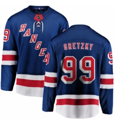 Men's New York Rangers #99 Wayne Gretzky Fanatics Branded Royal Blue Home Breakaway NHL Jersey