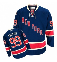 Women's Reebok New York Rangers #99 Wayne Gretzky Authentic Navy Blue Third NHL Jersey