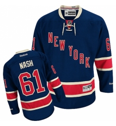 Men's Reebok New York Rangers #61 Rick Nash Authentic Navy Blue Third NHL Jersey