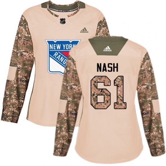 Women's Adidas New York Rangers #61 Rick Nash Authentic Camo Veterans Day Practice NHL Jersey Women's Adidas New York Rangers #61 Rick Nash Authentic Camo Veterans Day Practice NHL Jersey