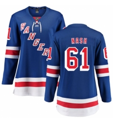 Women's New York Rangers #61 Rick Nash Fanatics Branded Royal Blue Home Breakaway NHL Jersey