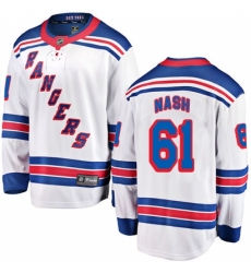 Youth New York Rangers #61 Rick Nash Fanatics Branded White Away Breakaway NHL Jersey