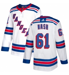 Youth Reebok New York Rangers #61 Rick Nash Authentic White Away NHL Jersey