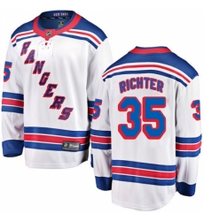 Men's New York Rangers #35 Mike Richter Fanatics Branded White Away Breakaway NHL Jersey