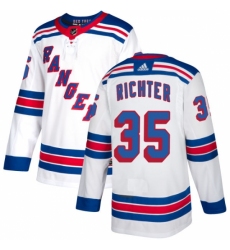 Youth Reebok New York Rangers #35 Mike Richter Authentic White Away NHL Jersey