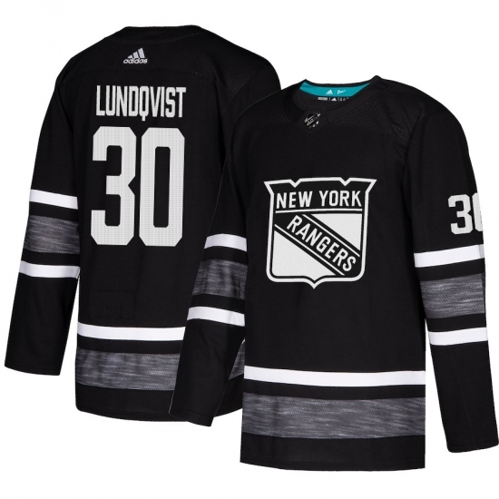 Men's Adidas New York Rangers #30 Henrik Lundqvist Black 2019 All-Star Game Parley Authentic Stitched NHL Jersey Men's Adidas New York Rangers #30 Henrik Lundqvist Black 2019 All-Star Game Parley Authentic Stitched NHL Jersey