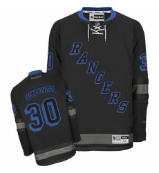 Men's Reebok New York Rangers #30 Henrik Lundqvist Authentic Black Ice NHL Jersey