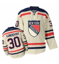 Men's Reebok New York Rangers #30 Henrik Lundqvist Authentic Cream 2012 Winter Classic NHL Jersey