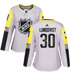 Women's Adidas New York Rangers #30 Henrik Lundqvist Authentic Gray 2018 All-Star Metro Division NHL Jersey