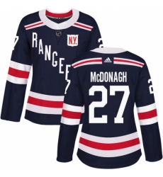 Women's Adidas New York Rangers #27 Ryan McDonagh Authentic Navy Blue 2018 Winter Classic NHL Jersey