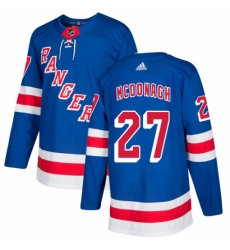 Youth Adidas New York Rangers #27 Ryan McDonagh Authentic Royal Blue Home NHL Jersey
