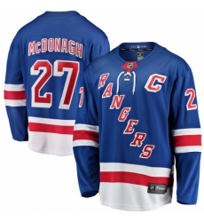 Youth New York Rangers #27 Ryan McDonagh Fanatics Branded Royal Blue Home Breakaway NHL Jersey