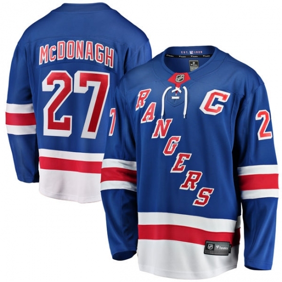 Youth New York Rangers #27 Ryan McDonagh Fanatics Branded Royal Blue Home Breakaway NHL Jersey Youth New York Rangers #27 Ryan McDonagh Fanatics Branded Royal Blue Home Breakaway NHL Jersey