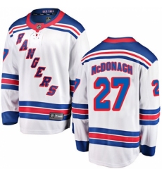 Youth New York Rangers #27 Ryan McDonagh Fanatics Branded White Away Breakaway NHL Jersey