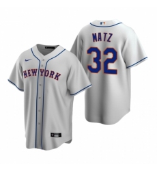 Men's Nike New York Mets #32 Steven Matz Gray Road Stitched Baseball Jersey