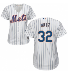 Women's Majestic New York Mets #32 Steven Matz Authentic White Home Cool Base MLB Jersey