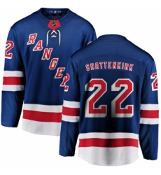 Men's New York Rangers #22 Kevin Shattenkirk Fanatics Branded Royal Blue Home Breakaway NHL Jersey