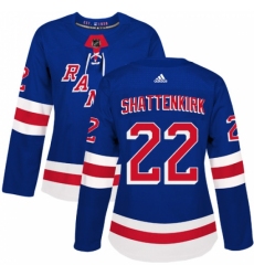 Women's Adidas New York Rangers #22 Kevin Shattenkirk Authentic Royal Blue Home NHL Jersey Women's Adidas New York Rangers #22 Kevin Shattenkirk Authentic Royal Blue Home NHL Jersey