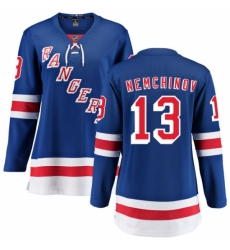 Women's New York Rangers #13 Sergei Nemchinov Fanatics Branded Royal Blue Home Breakaway NHL Jersey