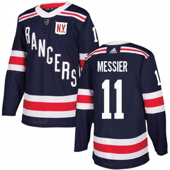 Men's Adidas New York Rangers #11 Mark Messier Authentic Navy Blue 2018 Winter Classic NHL Jersey Men's Adidas New York Rangers #11 Mark Messier Authentic Navy Blue 2018 Winter Classic NHL Jersey