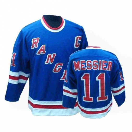 Men's CCM New York Rangers #11 Mark Messier Authentic Royal Blue Throwback NHL Jersey Men's CCM New York Rangers #11 Mark Messier Authentic Royal Blue Throwback NHL Jersey