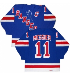 Men's CCM New York Rangers #11 Mark Messier Premier Royal Blue New Throwback NHL Jersey