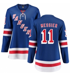 Women's New York Rangers #11 Mark Messier Fanatics Branded Royal Blue Home Breakaway NHL Jersey