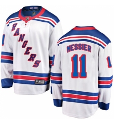 Youth New York Rangers #11 Mark Messier Fanatics Branded White Away Breakaway NHL Jersey