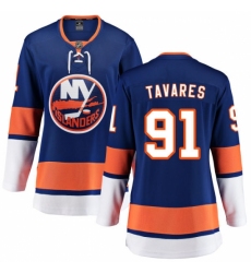 Women's New York Islanders #91 John Tavares Fanatics Branded Royal Blue Home Breakaway NHL Jersey