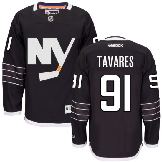 Youth Reebok New York Islanders #91 John Tavares Authentic Black Third NHL Jersey Youth Reebok New York Islanders #91 John Tavares Authentic Black Third NHL Jersey