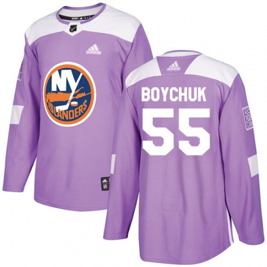 Men's Adidas New York Islanders #55 Johnny Boychuk Authentic Purple Fights Cancer Practice NHL Jersey Men's Adidas New York Islanders #55 Johnny Boychuk Authentic Purple Fights Cancer Practice NHL Jersey