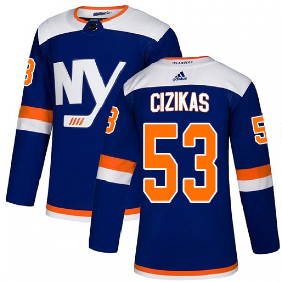 Men's Adidas New York Islanders #53 Casey Cizikas Premier Blue Alternate NHL Jersey Men's Adidas New York Islanders #53 Casey Cizikas Premier Blue Alternate NHL Jersey