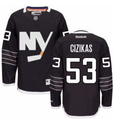 Youth Reebok New York Islanders #53 Casey Cizikas Authentic Black Third NHL Jersey