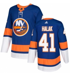 Men's Adidas New York Islanders #41 Jaroslav Halak Authentic Royal Blue Home NHL Jersey