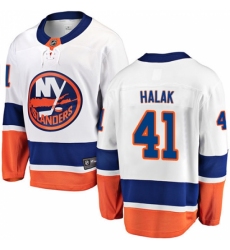 Men's New York Islanders #41 Jaroslav Halak Fanatics Branded White Away Breakaway NHL Jersey