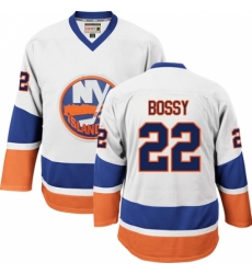 Men's CCM New York Islanders #22 Mike Bossy Authentic White Throwback NHL Jersey
