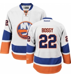 Men's Reebok New York Islanders #22 Mike Bossy Authentic White Away NHL Jersey
