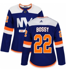 Women's Adidas New York Islanders #22 Mike Bossy Premier Blue Alternate NHL Jersey