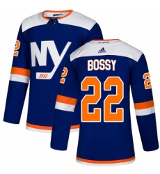 Youth Adidas New York Islanders #22 Mike Bossy Premier Blue Alternate NHL Jersey