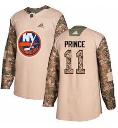 Men's Adidas New York Islanders #11 Shane Prince Authentic Camo Veterans Day Practice NHL Jersey