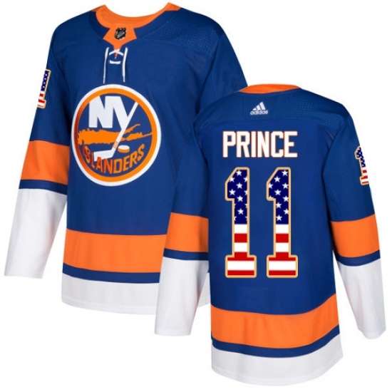 Men's Adidas New York Islanders #11 Shane Prince Authentic Royal Blue USA Flag Fashion NHL Jersey Men's Adidas New York Islanders #11 Shane Prince Authentic Royal Blue USA Flag Fashion NHL Jersey